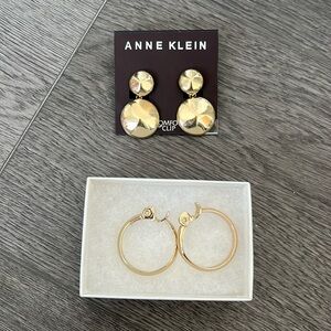 2 different sets of clip on earrings